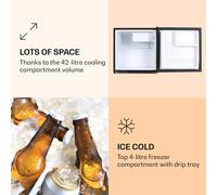 Frigorífico Spitzbergen Aca 46 litros, congelador 4 litros, 1 estante Klarstein