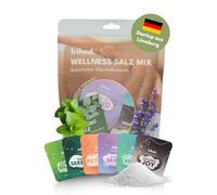 Frihed. Wellness Mix - Exfoliante de sal para hombres y mujeres, exfoliante corporal para sauna, ducha y bañera, 6 fragancias diferentes, idea de regalo para aromaterapia