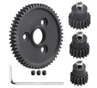 FriHobby Engranaje de acero metálico 54T 32P con piñones 15T/17T/19T Reemplace 3956 para Traxxas Slash Rustler Stampede E-REVO Summit Rally T-Maxx 4x4/2WD VXL