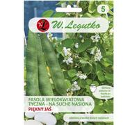 Frijol de flor múltiple para semillas secas Piękny Jaś - semillas grandes, blancas