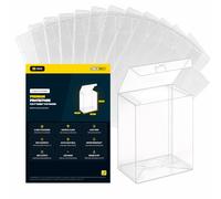 Frikazzos Pack 25 Protectores Premium para Funko Pop 4" - Funda Protectora Pet 0,5mm Grosor - Crystal Clear, Acid-Free, Film Anti-Arañazos - Protector Funko Pop Transparente para Coleccionistas