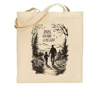 FRIKI FACTORIA Regalo día del padre - Bolsa de tela Tote bag Papá, siempre a mi lado