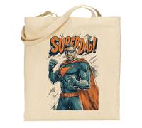 FRIKI FACTORIA Regalo día del padre - Bolsa de tela Tote bag Super Dad