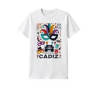 Friking Camisetas Orgánicas Unisex Carnaval Cádiz. L 252 Color Blanco Talla M