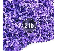 FRILLZ Relleno de papel arrugado para cestas, regalos, embalaje y protección de tu cumpleaños, bodas, aniversario, Pascua y otros regalos (2 libras, lavanda)