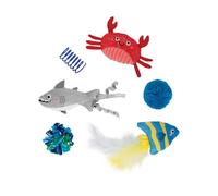 Fringe Studio 6PCS Multipack Cat Toy Set Water You Waiting FOR?, Pet Shop Collection (610022)