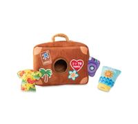 Fringe Studio Hide & Seek Burrow Plush Dog Toy Set, Pack Your Bags (289213), PetShop Collection