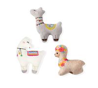 Fringe Studio Pet Toy, Small Dog Toy Set, Llama Love, 3 Pieces (289409)