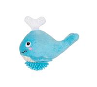 Fringe Studio Plush Dog Toy, Feeling Whaley Good!, Teeth and Gum Cleaning TPR Spiky Ball, Pet Shop Collection (314604)