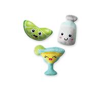 Fringe Studio Plush Dog Toy Set, ON Margarita Time, 3 Piece Set for Dogs (289590), Multicolor, X-Small