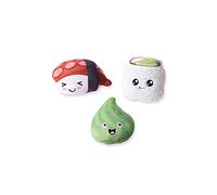 Fringe Studio Plush Dog Toy Set, SUSHIHOLIC, 3 Piece Set, For Small Dogs (289527)