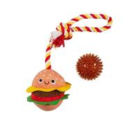 Fringe Studio Plush Dog Toy with Rope, You’re The Bun That I Want, Pet Shop Collection (314527)