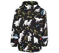 Fringoo - Chubasquero para Niños que Cambia de Color - Chubasquero Infantil - Impermeable - Detalles Neón - Diseño de Dinosaurios Multicolor