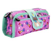 Fringoo Estuche de Silicona para niños, 2 Compartimentos con Cremallera, Divertido Estuche Grande para artículos de papelería para Adolescentes, Escuela, Universidad, Pugicornio, L, Moderno