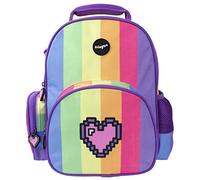 Fringoo - Mochila para Chicas | Diseñada para Niñas y Chiquillas Escuela o la Guardería | Lavable - Corazón Pixelado