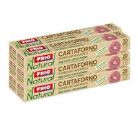 FRIO - 120 hojas de papel de horno natural de 33 x 38 cm (juego de 6 paquetes de 20), antiadherentes, para microondas y conservación - Listos para usar, para pizzas y bandejas - Biodegradables