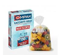 FRIO 130 bolsas de congelación pequeñas 19x26 cm | Pack ahorro para alimentos, congelador y cocina | Bolsas con cierre y etiqueta para fecha y contenido | Resistentes y duraderas, gran reserva