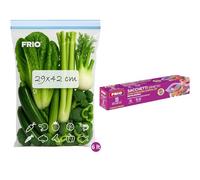 FRIO - 15 bolsas grandes para congelar 6L (Talla L: 29x42 cm), reutilizables con cierre hermético - Bolsas alimentarias con etiqueta, sin BPA