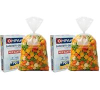 FRIO 70 bolsas de congelación grandes 29x42 cm | Pack ahorro para alimentos, congelador y cocina | Bolsas con cierre y etiqueta para fecha y contenido | Resistentes y duraderas, gran capacidad