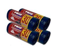 FRIO 80 Bolsas de basura 30L negras, resistentes con cierre fácil, 55x60cm, bolsas para cubo, reciclaje, basura doméstica, cocina, baño, bajo fregadero, bolsas de plástico fuertes