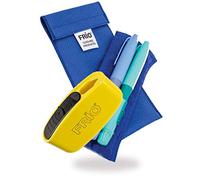 FRIO Duo - Funda con tapa y compartimento para objetos amarillos, color azul