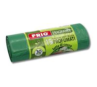FRIO - Paquete 15 bolsas 30 litros aroma leche de coco - 52 x 58 cm, color verde - Bolsas de basura premium, extra resistentes