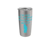 Frío pero estoy siendo muy valiente al respecto Diversión de invierno Vaso térmico de acero inoxidable de doble pared