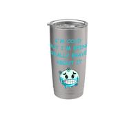 Frío pero estoy siendo muy valiente al respecto Diversión de invierno Vaso térmico de acero inoxidable de doble pared