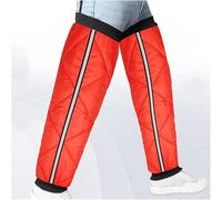 Frío y cálido for hombres y mujeres Forro de felpa for rodillas a prueba de viento Tiras reflectantes nocturnas Banda elástica ensanchada Espinilleras engrosadas a prueba de agua(Black,7.375)