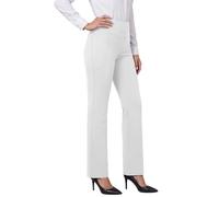 Friptspyg Pantalón Mujer Cintura Alta Recto Elástico, Pantalón de Vestir | Pantalón de Vestir Mujer Elegante con Bolsillos, Pantalón Yoga Deporte Ideal para Oficina, Ocio y Día a Día, Comodidad Total