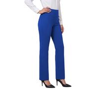 Friptspyg Pantalón Mujer Cintura Alta Recto Elástico, Pantalón de Vestir | Pantalón de Vestir Mujer Elegante con Bolsillos, Pantalón Yoga Deporte Ideal para Oficina, Ocio y Día a Día, Comodidad Total