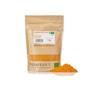FRISAFRAN | Cúrcuma en Polvo BIO 1kg | Digestivo | Ayuda al rejuvenecimiento | Curcuma pura | especia sin aditivos | Suplemento | En Polvo | Cúrcuma-molida | Origen India