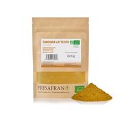 FRISAFRAN | Cúrcuma latte en polvo 200g | Cúrcuma Latte Ecológica en Polvo | Mezcla para Leche Dorada | leche dorada curcuma Orgánica | Superalimento Orgánico | te de curcuma | curcuma antioxidante