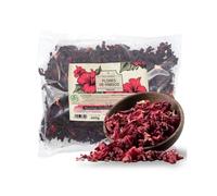 FRISAFRAN | Flor de Hibisco 400g | Hibiscus Sabdariffa | Flor de Jamaica para Infusión | Té de Hibisco | Sabor Ácido y Refrescante | Uso Frío o Caliente | Hojas Enteras