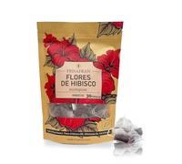 FRISAFRAN | Flores de Hibisco Ecológico en Pirámides 30uds | 60g | Flor de Jamaica | Agua de Jamaica | Infusión de Hibisco | Té | Reparación de Piel | Desintoxicación