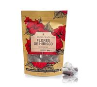 FRISAFRAN | Flores de Hibisco Ecológico en Pirámides 60uds | 120g | Flor de Jamaica | Agua de Jamaica | Infusión de Hibisco | Reparación de Piel | Desintoxicación