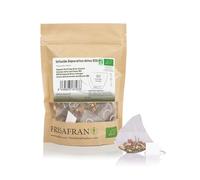 FRISAFRAN | Infusión depurativa Purificante Detox Ecológica en pirámides 30Ud | 60g | Digestiva | Anti-inflamacion | té drenante con efecto diuretico | Propiedades Detox | Antioxidante Natural | Té