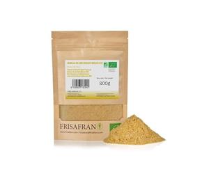FRISAFRAN | Semilla de Lino Dorado Molida Ecológico 200g | Superalimento Organico | lino dorado | Semillas de lino marrón | Ácidos grasos | Fuente Natural de Fibra | Omega 3 | 100% Vegano | Sin Gluten