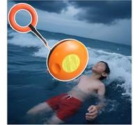 Frisbee de rescate de emergencia con anillo de mano, cuerda de 0,4 cm para rescate de agua, disco salvavidas flotante para adultos y niños, equipo de prevención de ahogamiento
