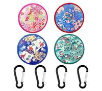 Frisbee Japonés De 4 Piezas, Mosquetón De 4 Piezas, Abanico Plegable, Abanico Plegable Manual, Abanico Emergente, Abanico Plegable Redondo, Abanico Plegable Manual