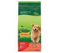 Friskies Active Karma para perros adultos con carne de vacuno y verduras 15 kg