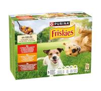 Friskies Comida húmeda perro en gelatina Pollo,Buey&Cordero 12x85 g