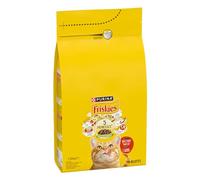 FRISKIES con Carne de Res, Pollo y Verduras - 1,5 KG - Croquetas para Gatos Adultos