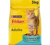 FRISKIES | Gato | Croquetas Completas para Gato Adulto | Pescado de mar y Verduras | Alimento Completo Rico en Vitaminas y Minerales | Bolsa | 3 KG