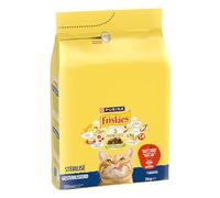 FRISKIES | Gato | Croquetas Completas para Gatos Adultos esterilizados | Carne, Pollo y Verduras | Alimento Completo para Gatos Esterilizados | Bolsa | 3 KG