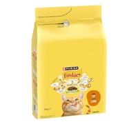 FRISKIES | Gato | Croquetas Completas para Gatos Adultos | Pollo y Verduras | Alimento Completo Rico en Vitaminas y Minerales | Bolsa | 3 KG