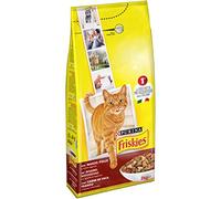 Friskies Gatto Crocchette Adult con Manzo, Pollo e Verdure Aggiunte - 2 kg