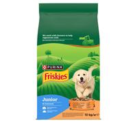 Friskies Junior Pienso para cachorros con pollo y verduras con leche 10 kg