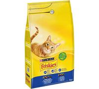 Friskies Purina Alimento Seco para Gato Adulto con Bacalao y Verduras Añadidas 4 kg