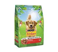 Friskies Purina Vitafit Active Pienso para Perro Adulto Activo con Buey, 4 Bolsas de 3kg